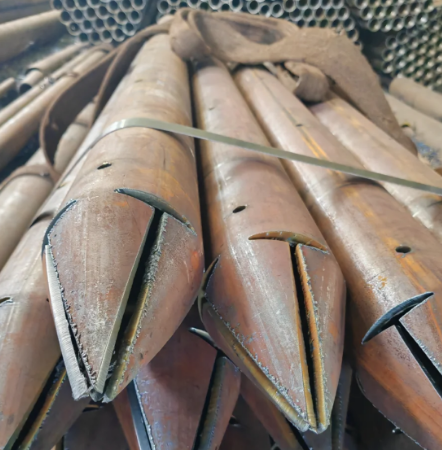 贵州出尖打孔加工无缝注浆钢花管注浆管厂家